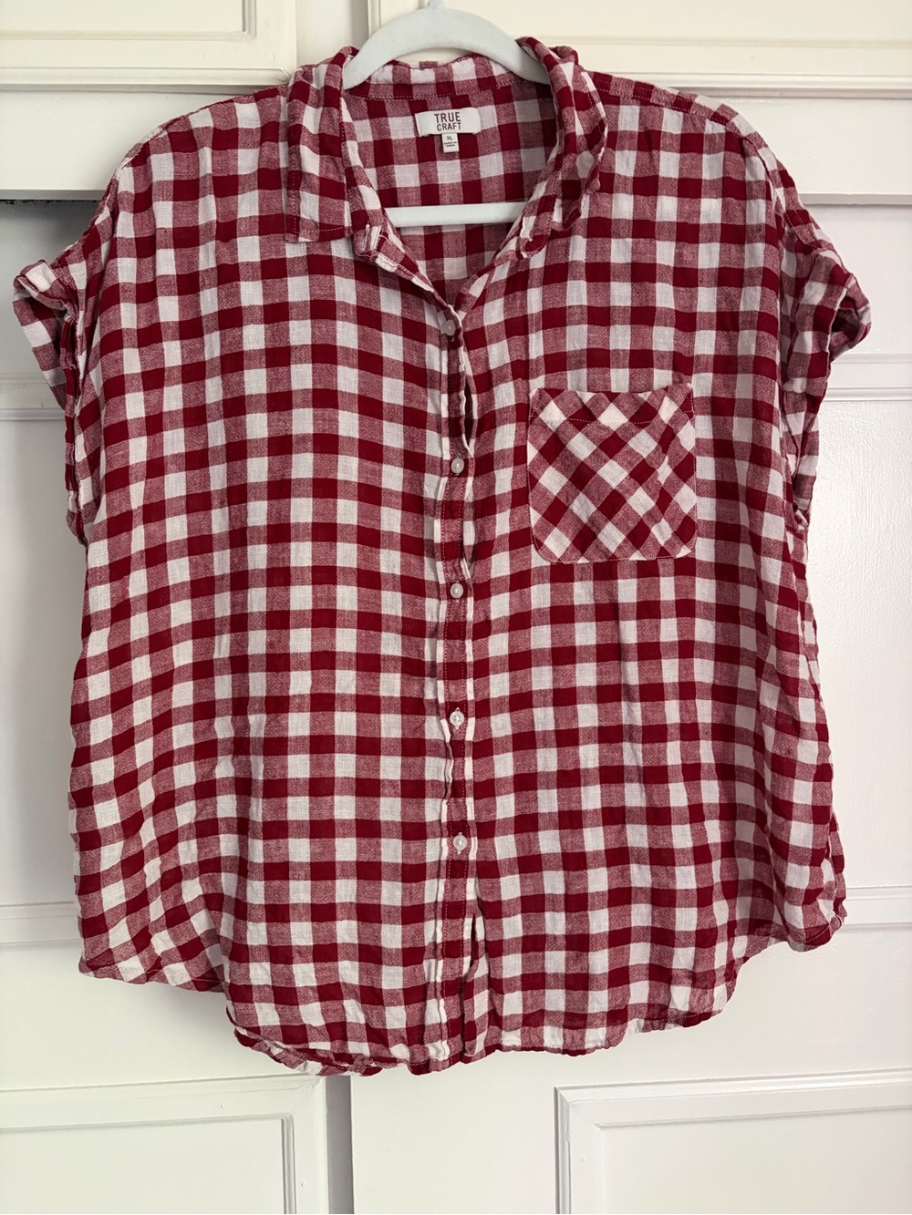 True Craft Red & White Gingham XL Women’s Buttonup